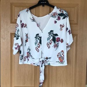 Chiffon like loose floral shirt